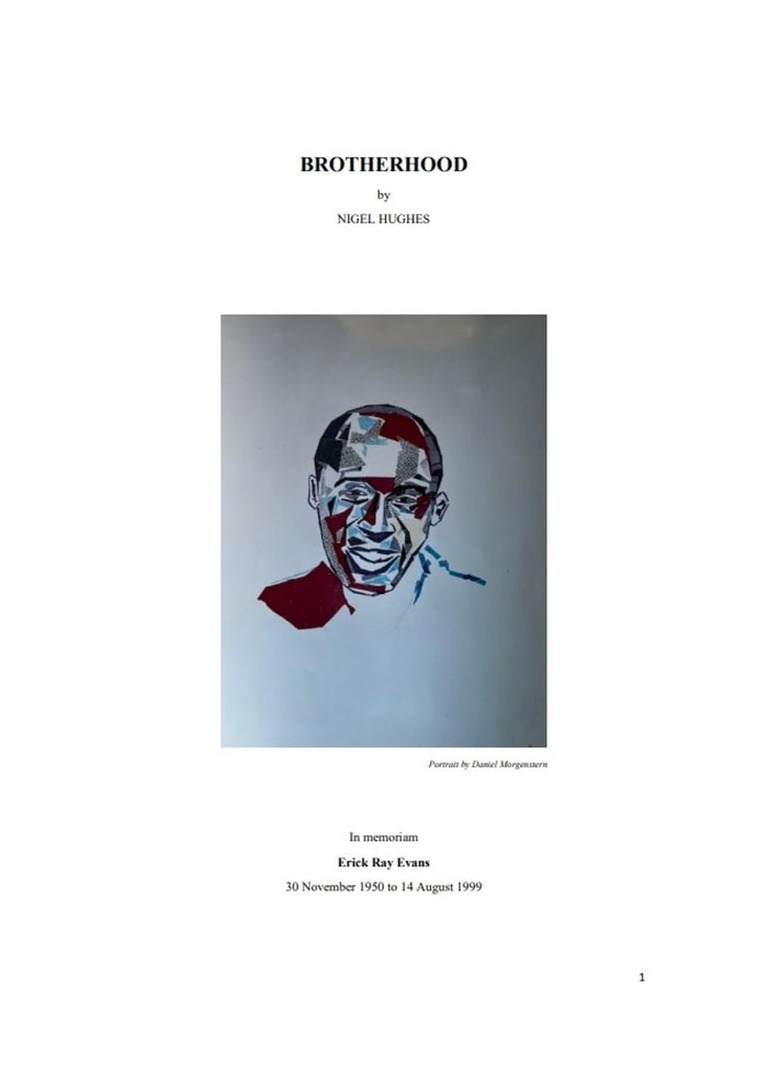 Brotherhood by Nigel Hughes - book cover, in memoriam Erick Ray Evans